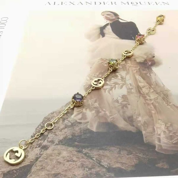 2023 gujia korean edition temperament exaggerated color bracelet female minority fashion advanced sense simple fairy versatile handicraft, Black